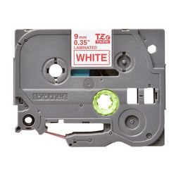 Laminirana traka BROTHER TZe-222 (crveno na bijelo, 9mm)