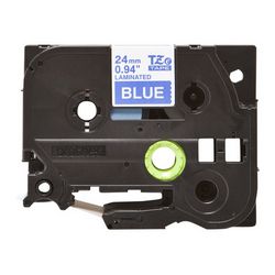 Laminirana traka BROTHER TZe-555 (bijelo na plavo, 24 mm)