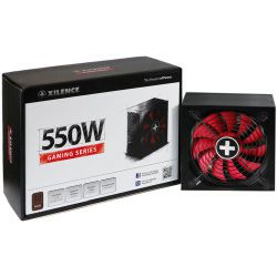 Xilence 550W Gaming, ATX 2.4 80+ BRONZE, aktivan PFC, 2×PCIe, 6×SATA, 20+4-pina, 120mm ventilator crno