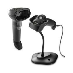 Zebra DS2208 2D LED barcode čitač + stalak, USB crni