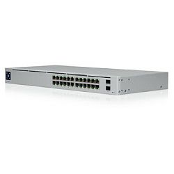 Ubiquiti UniFi Managed 24-port Gigabit Switch, 16-port PoE+ (95W), 2×SFP, Rackmount (USW-24-PoE Gen2)