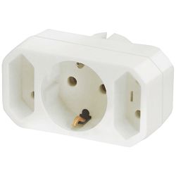 home Strujni razdjelnik 2 x EURO + 1 x Shuko utičnica - NV 13/WH