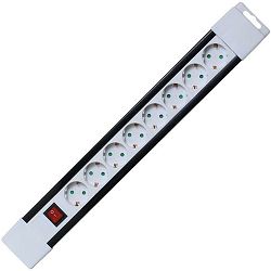 home Produžni kabel, 8 utičnica, prekidač, 1,0mm², 2 met bijeli - PNV 08K/WH