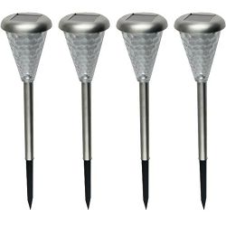 Solarna vrtna LED lampa HOME metal/staklo, set 4 komada, 300 mAh - MX 811/4