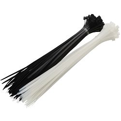 Vezice plastične 300x4.8 mm / 25 kom / crna