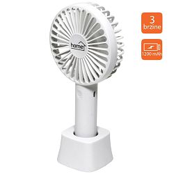 Ventilator ručni / stolni HOME HF 9/WH, promjer 9 cm, Li-Ion 800mA