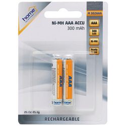 home Baterija punjiva AAA, NiMh, 300mAh, blister 2 kom - M 302AAA