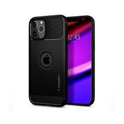 Spigen Rugged Armor, zaštitna maska za telefon crna - iPhone 12/Pro