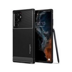 Spigen Rugged Armor, zaštitna maska za telefon, mat crna - Samsung Galaxy S22 Ultra (ACS03914)