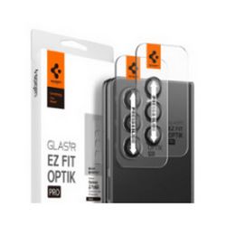 Spigen Glass tR EZ Fit Optik Pro, zaštitno staklo za kameru, 2 kom + okvir za instalaciju crno - Samsung Galaxy Z Fold5 (AGL06524)