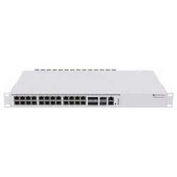 Mikrotik Cloud Router Switch CRS326-4C+20G+2Q+RM, 20x 2.5 GIGABIT Ethernet, 4x Combo ports ethernet 2.5G/10G SFP+, 2x 40G QSFP+, 128 MB DDR2 RAM, 32 MB storage, RouterOS v7 License level 6, 2x AC In