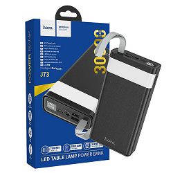 hoco. Punjač prijenosni sa lampom, Hoco j73, 30000mAh, 2A / 2A - J73 Powerful crna
