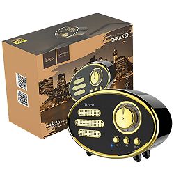 Prijenosni zvučnik HOCO retro crna (Bluetooth, baterija 5h, bežični)