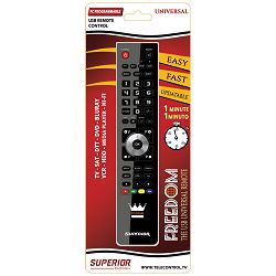Superior Daljinski upravljač, za 4 uređaja, PC programiranje - SUPERIOR 4:1 FREEDOM - crna