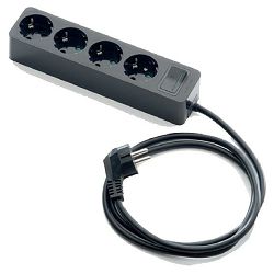 Famatel Produžni kabel 4 utičnice, 1.5m, prekidač crni, 1.5mm² - 2628N-PK4/1.5