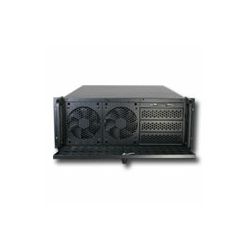 Chassis INTER-TECH IPC 4U-4129L, 4U Rack-Mountable, 1x ATX, 7 slots, USB2.0, Aluminium, PSU optional, Air Filters, With Door crna