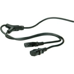 Roline VALUE Y-naponski kabel 2×IEC320 C13, 2.0m crni