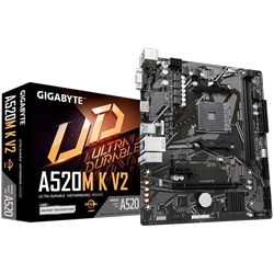 GIGABYTE MainBoard A520M K (AM4, 2x DDR4, 1x M.2, 4x SATA, 1x HDMI, 1x PCI Express x16 3.0, 1x PCI Express x1 3.0, 6x USB 3.2 Gen1, 6x USB 2.0/1.1, GLAN) mATX