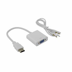 ADAPTER HDMI Muški -> VGA ženski + Audio / RETAIL