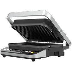 Contact grill;220-240V 2000W;Six program for beef, fish, chicken, sausage, humburg, baconReversible grill plate with non-stick coating; Brushed stainless steel housing;Grill plate heating together or 