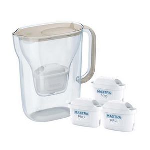 Brita Style Essential filter jug + 3 Maxtra Pro Pure Performance filter cartridges (sand-coloured)