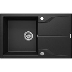1-BOWL GRANITE SINK WITH DRAINER DEANTE GRAPHITE METALLIC ANDANTE