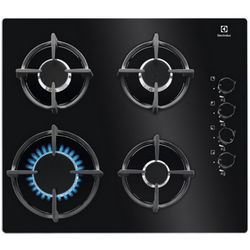 Ploča za kuhanje ELECTROLUX EGG6407K (crna, ugradbena, 59 cm, Gas, 4 zone)
