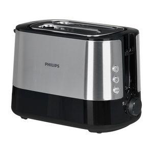 Philips Viva Collection HD2637/90 toaster 2 slice(s) Black, Stainless steel