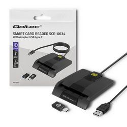 Čitač pametnih ID kartica QOLTEC 50634 SCR-0634 (USB Type C)