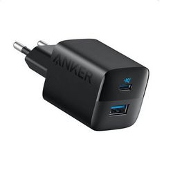 Punjač ANKER 323 1xA 1xC 33W (crna, 1x USB-A priključak, 1x USB-C priključak, 33W)