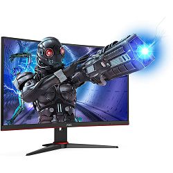 Monitor gaming AOC C27G2ZE 27" VA 1920x1080 FHD 240Hz zakrivljeni crno-crveni