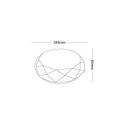 LED svjetlo za strop, dijamantno (24W STAR, 3000K, 1800lm)