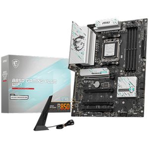 MSI B850 GAMING PLUS WIFI Motherboard, ATX - Supports AMD Ryzen 9000/8000 / 7000 Processors, AM5 - DDR5 Memory Boost 8200+ MT/s (OC), PCIe 5.0 x16 & 4.0 x16, M.2 Gen5, Wi-Fi 7, 5G LAN