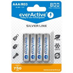 Punjive baterije everActive Ni-MH R03 AAA 800 mAh Silver Line