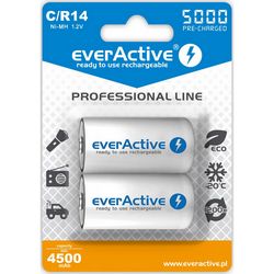 Punjive baterije EVERACTIVE Ni-MH R14 C Professional Line (5000 mAh)