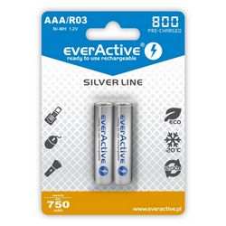 Punjive baterije everActive Ni-MH R03 AAA 800 mAh Silver Line - 2 komada