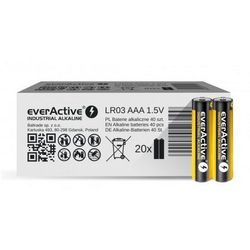 Alkalne baterije everActive Industrial Alkaline LR03 AAA - kartonska kutija - 40 komada