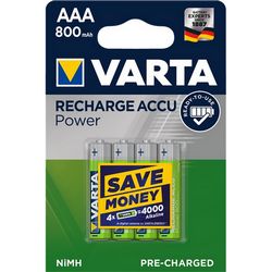 Punjiva baterija VARTA HR03 AAA Recharge Accu Power 800 mAh 56703 (zelena, 4 komada)