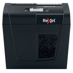 Rezač papira REXEL Secure X6 (križno rezanje, 70 dB) crna