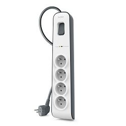 Belkin 2 -4 Amp USB Charging 4-outlet Surge Protection Strip - 2M - crna/White