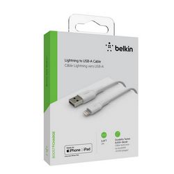 Belkin BOOST CHARGE USB-A to Lightning Cable, PVC - 2M - White