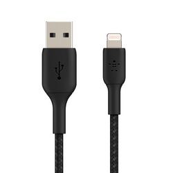 Belkin BOOST CHARGE USB-A to Lightning Cable, Braided - 0,15M - crna