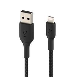 Belkin BOOST CHARGE USB-A to Lightning Cable, Braided - 1M - crna