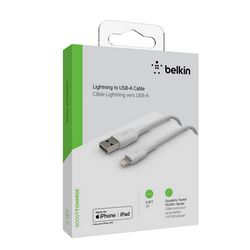 Belkin BOOST CHARGE USB-A to Lightning Cable, Braided - 1M - White