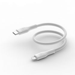 Belkin BOOST CHARGE Silicone cable USB-C to Lightning - 3M - White
