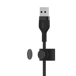 Belkin BOOST CHARGE PRO Flex USB-A to LTG, Braided Silicone Cable - 3M - crna
