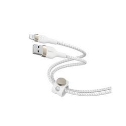 Belkin BOOST CHARGE PRO Flex USB-A to LTG, Braided Silicone Cable - 3M - White