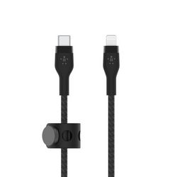 Belkin BOOST CHARGE PRO Flex USB-C to LTG, Braided Silicone Cable - 3M - crna
