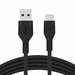 Belkin BOOST CHARGE Silicone cable USB-A to USB-C - 1M - crna