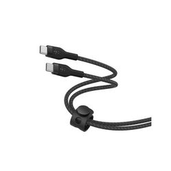 Belkin BOOST CHARGE PRO Flex USB-C to USB-C 2.0, Braided Silicone Cable - 3M - crna